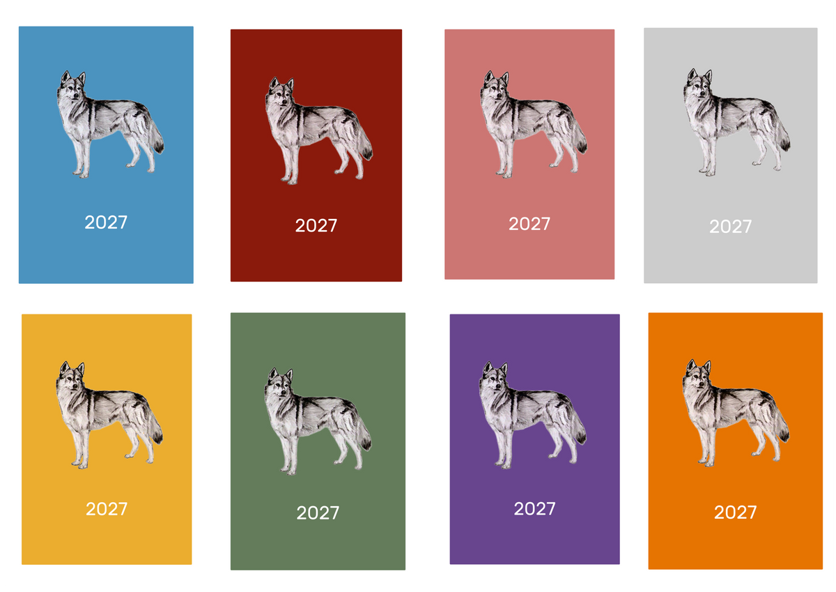 Siberian Husky Week Per View 2027 Diary: A4, A5 or A6, Dog Show, Normal or Appointment