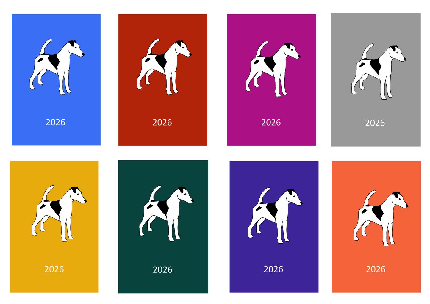 Smooth Fox Terrier Week Per View 2026 Diary: A4, A5 or A6, Dog Show, Normal or Appointment