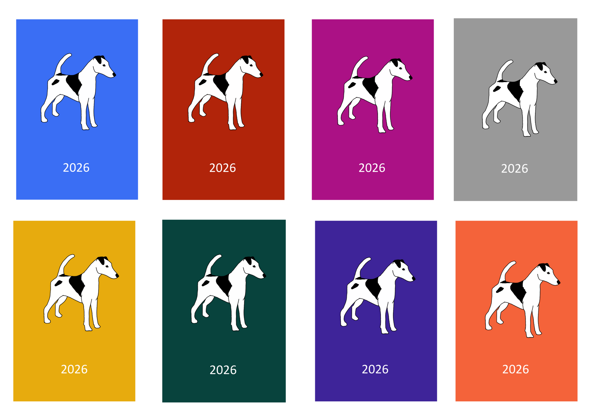 Smooth Fox Terrier Week Per View 2026 Diary: A4, A5 or A6, Dog Show, Normal or Appointment