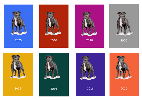Staffordshire Bull Terrier Week Per View 2026 Diary: A4, A5 or A6, Dog Show, Normal or Appointment