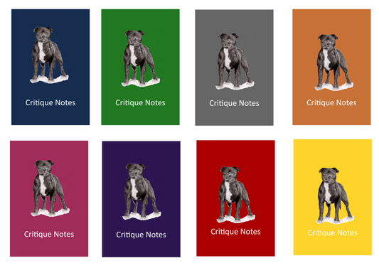 Staffordshire Bull Terrier Dog Show Judging Critique Notes Book A5