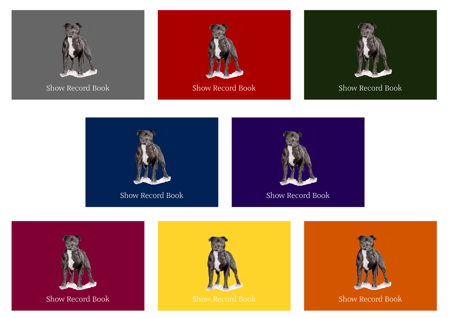 Staffordshire Bull Terrier Dog Show Record Book