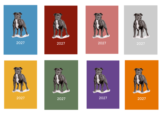 Staffordshire Bull Terrier Week Per View 2027 Diary: A4, A5 or A6, Dog Show, Normal or Appointment