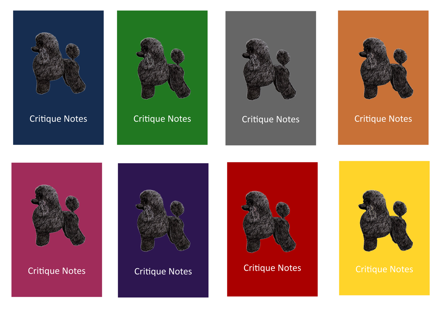 Poodle Dog Show Judging Critique Notes Book A5