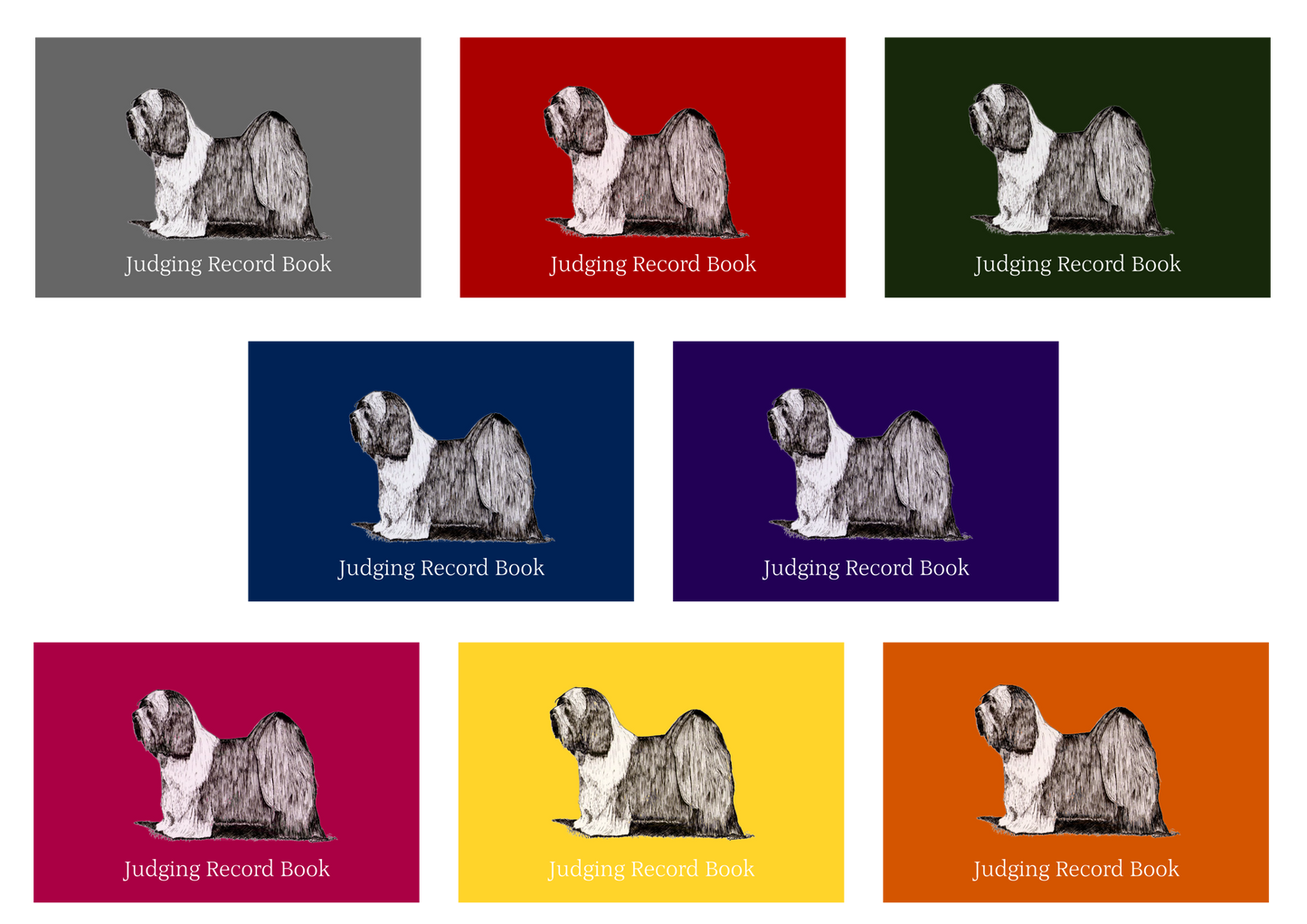 Tibetan Terrier Dog Show Judging Record Book