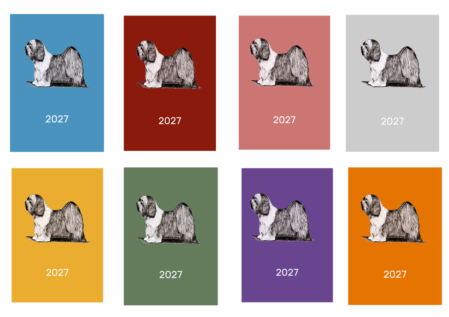Tibetan Terrier Week Per View 2027 Diary: A4, A5 or A6, Dog Show, Normal or Appointment