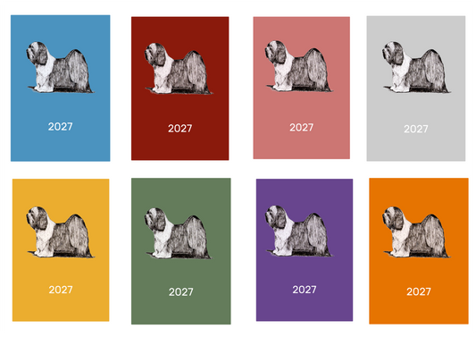 Tibetan Terrier Week Per View 2027 Diary: A4, A5 or A6, Dog Show, Normal or Appointment