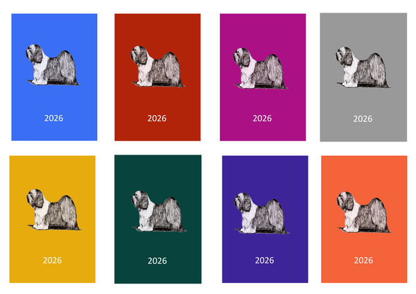 Tibetan Terrier Week Per View 2026 Diary: A4, A5 or A6, Dog Show, Normal or Appointment