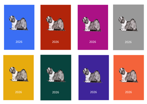 Tibetan Terrier Week Per View 2026 Diary: A4, A5 or A6, Dog Show, Normal or Appointment