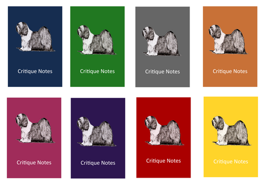 Tibetan Terrier Dog Show Judging Critique Notes Book A5