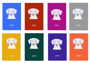 Weimaraner Week Per View 2026 Diary: A4, A5 or A6, Dog Show, Normal or Appointment
