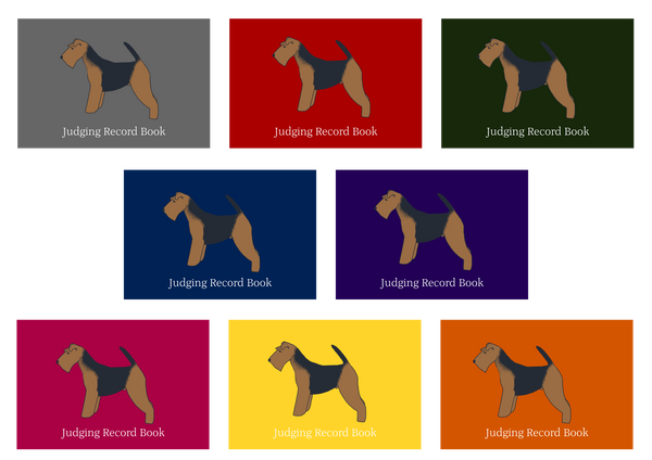 Welsh Terrier Dog Show Judging Record Book