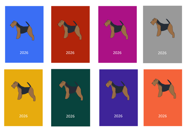 Welsh Terrier Week Per View 2026 Diary: A4, A5 or A6, Dog Show, Normal or Appointment