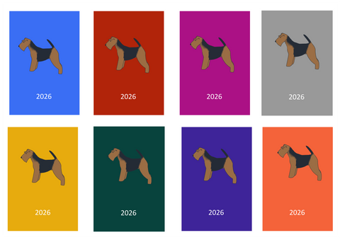 Welsh Terrier Week Per View 2026 Diary: A4, A5 or A6, Dog Show, Normal or Appointment