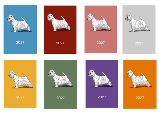 West Highland White Terrier Week Per View 2027 Diary: A4, A5 or A6, Dog Show, Normal or Appointment