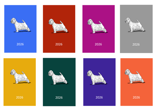 West Highland White Terrier Week Per View 2026 Diary: A4, A5 or A6, Dog Show, Normal or Appointment