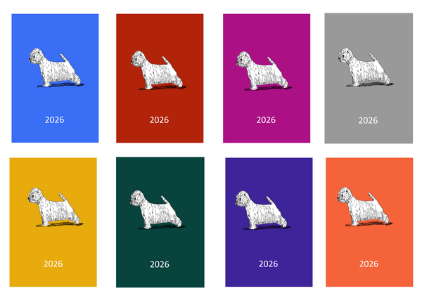 West Highland White Terrier Week Per View 2026 Diary: A4, A5 or A6, Dog Show, Normal or Appointment