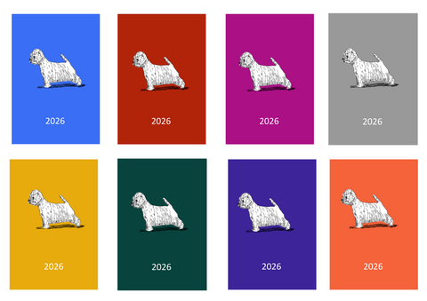 West Highland White Terrier Week Per View 2026 Diary: A4, A5 or A6, Dog Show, Normal or Appointment