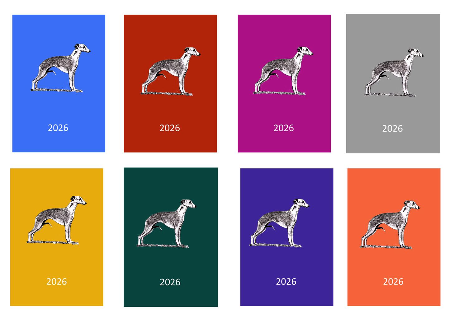 Whippet Week Per View 2026 Diary: A4, A5 or A6, Dog Show, Normal or Appointment