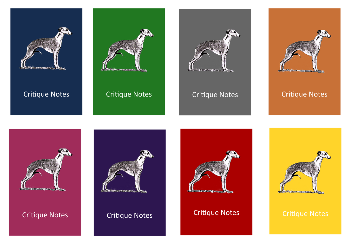 Whippet Dog Show Judging Critique Notes Book A5