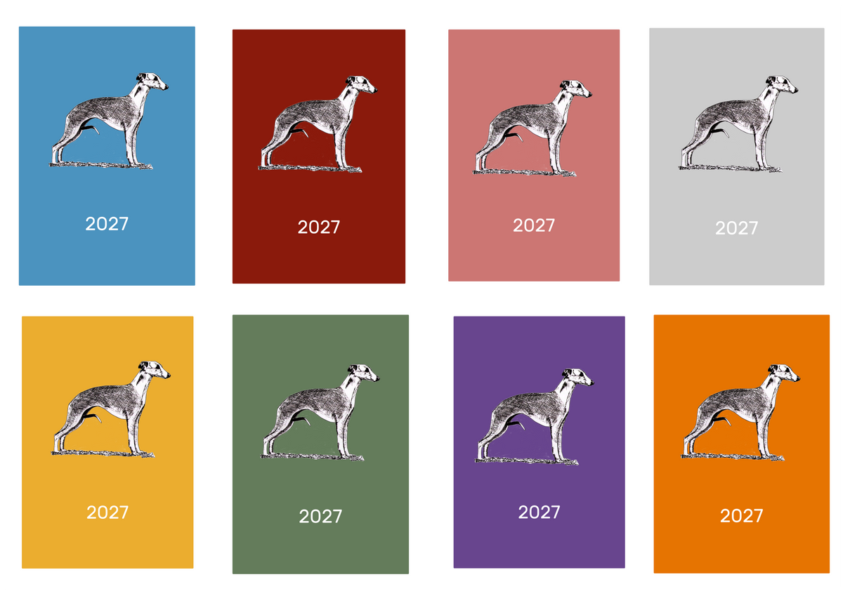 Whippet Week Per View 2027 Diary: A4, A5 or A6, Dog Show, Normal or Appointment