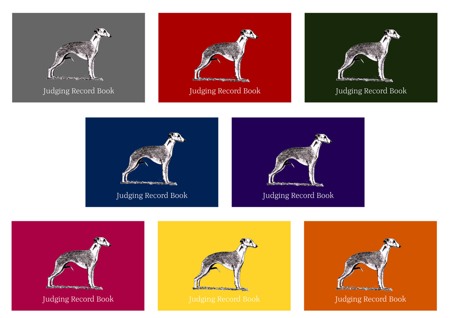 Whippet Dog Show Judging Record Book