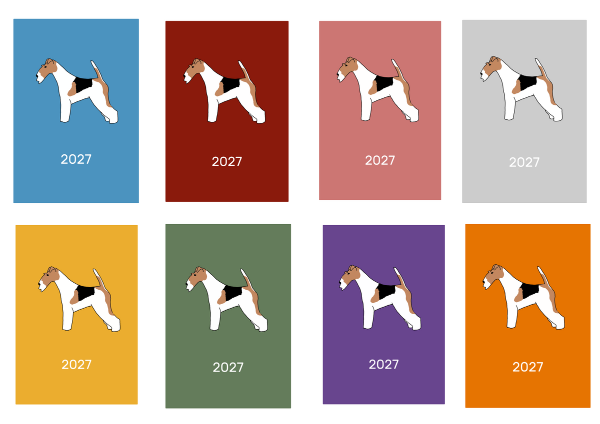 Wire Fox Terrier Week Per View 2027 Diary: A4, A5 or A6, Dog Show, Normal or Appointment
