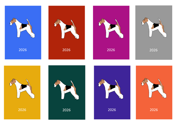 Wire Fox Terrier Week Per View 2026 Diary: A4, A5 or A6, Dog Show, Normal or Appointment