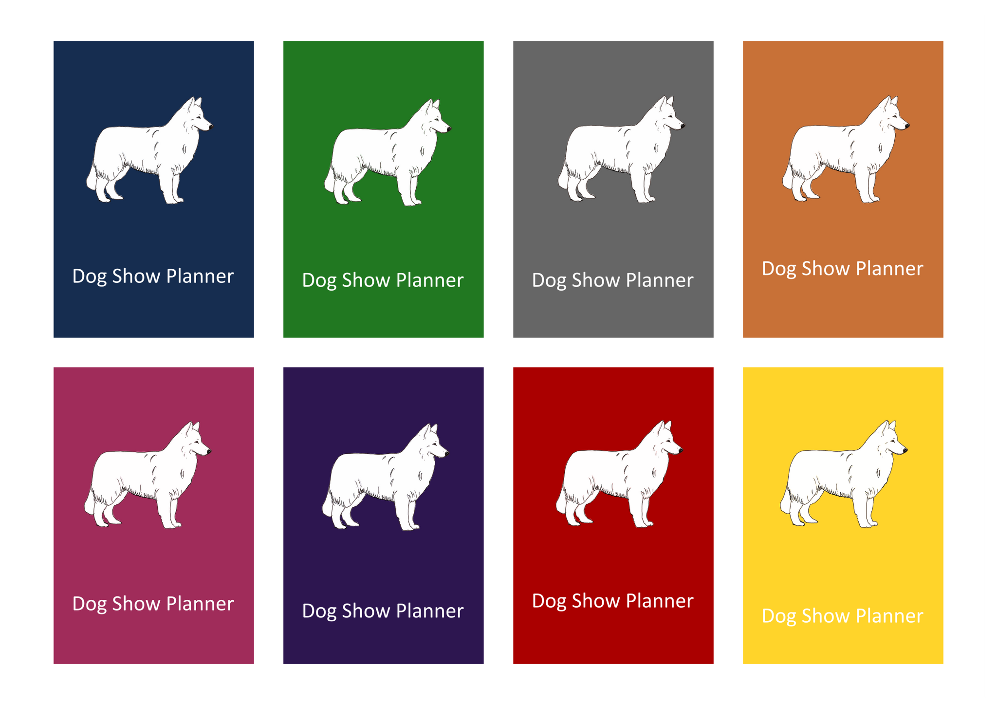 White Swiss Shepherd Dog Show Planner Book