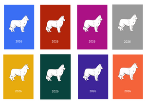 White Swiss Shepherd Week Per View 2026 Diary: A4, A5 or A6, Dog Show, Normal or Appointment