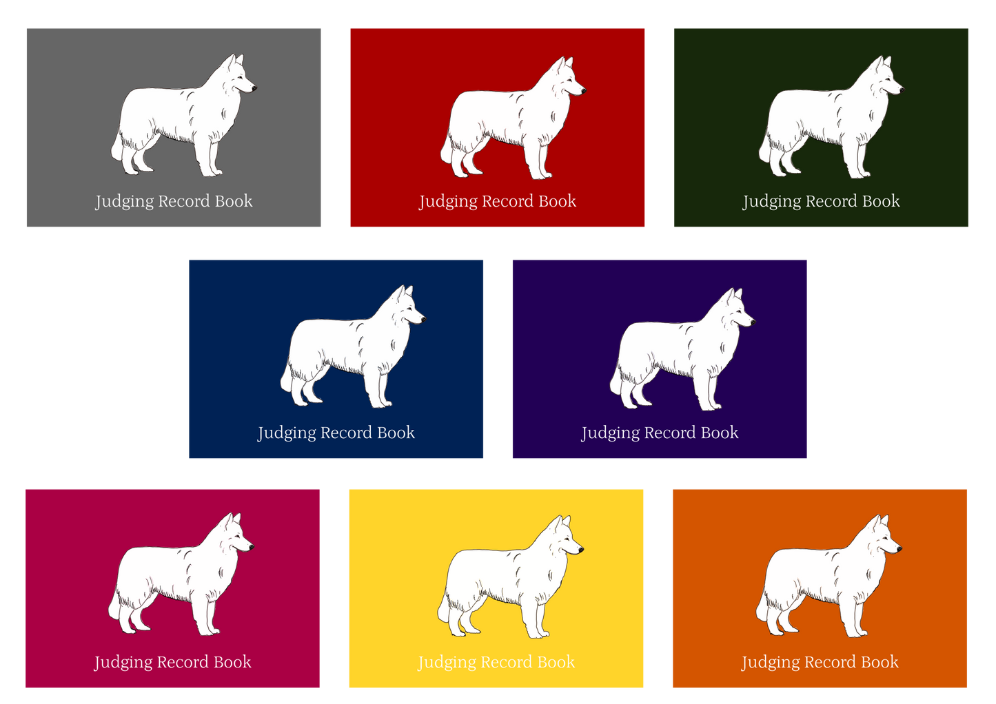 White Swiss Shepherd Dog Show Judging Record Book