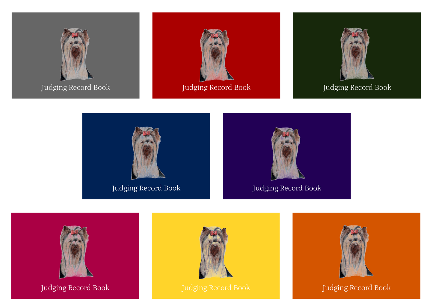 Yorkshire Terrier Dog Show Judging Record Book
