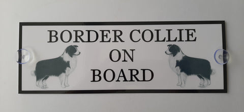 Border Collie On Board Car Sign