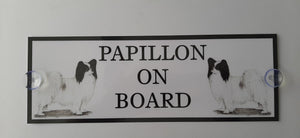 Papillon On Board Car Sign