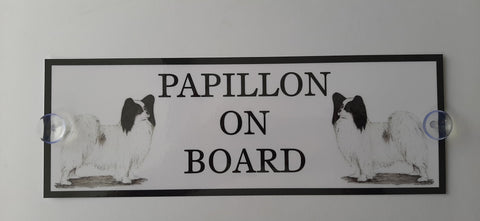 Papillon On Board Car Sign