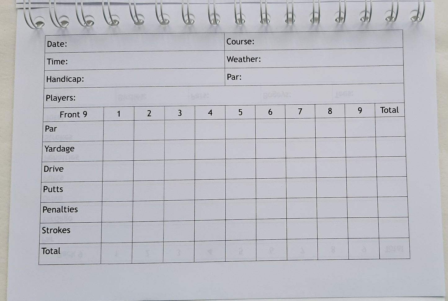 Personalised YOUR OWN PHOTO Golf Record Book Log