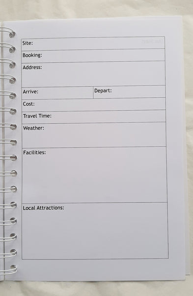 Caravan Holiday Record Log Book