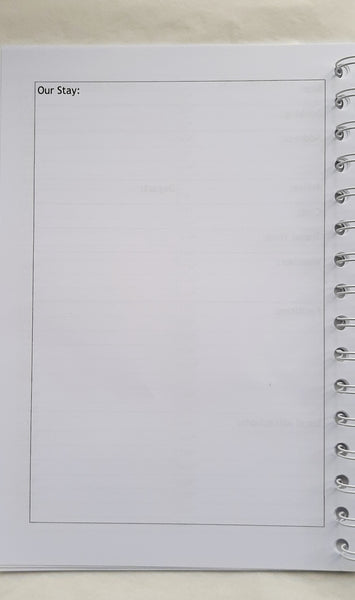 Motorhome Holiday Record Log Book