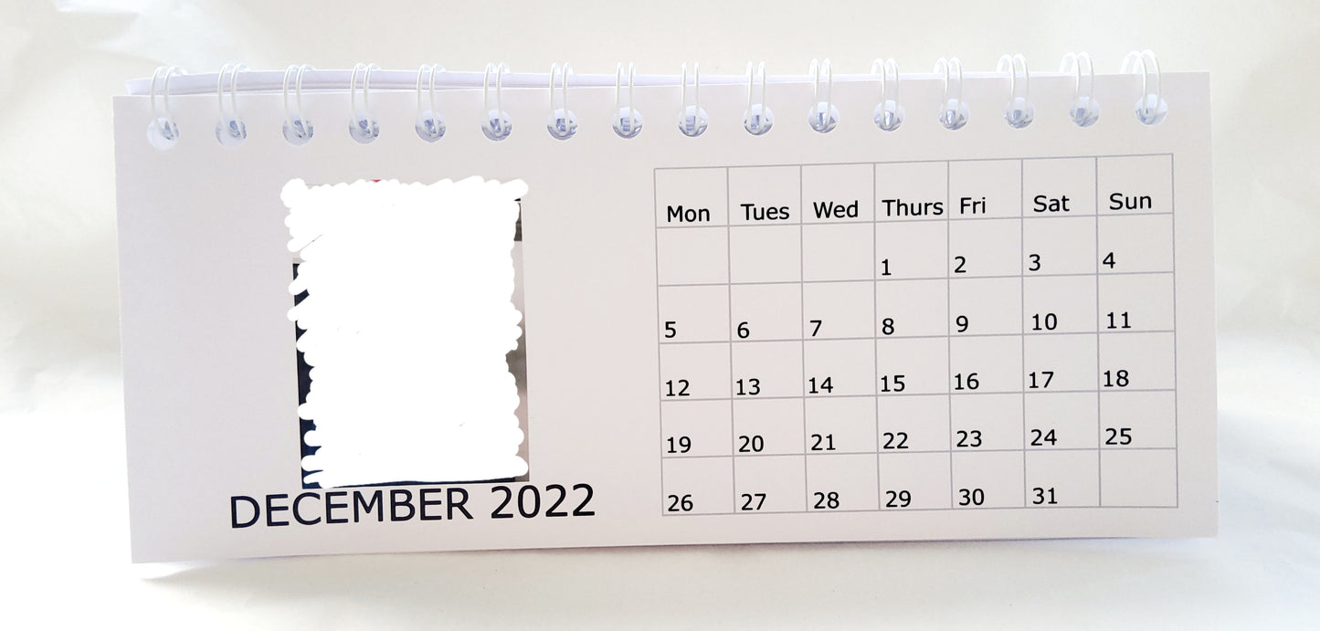 Personalised YOUR OWN PHOTOS Desk Calendar 2022