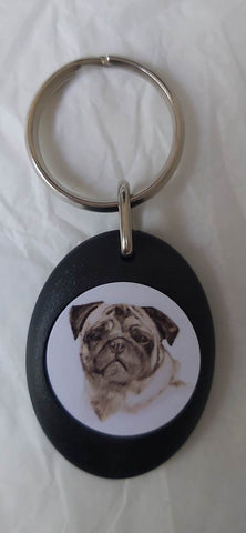 Pug Keyring
