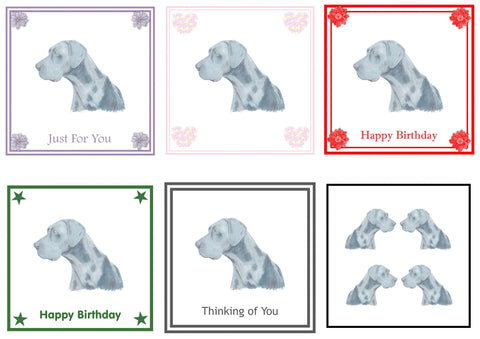 Blue Great Dane Greeting Card Choice of 6 Designs BIRTHDAY, THINKING OF YOU, BLANK