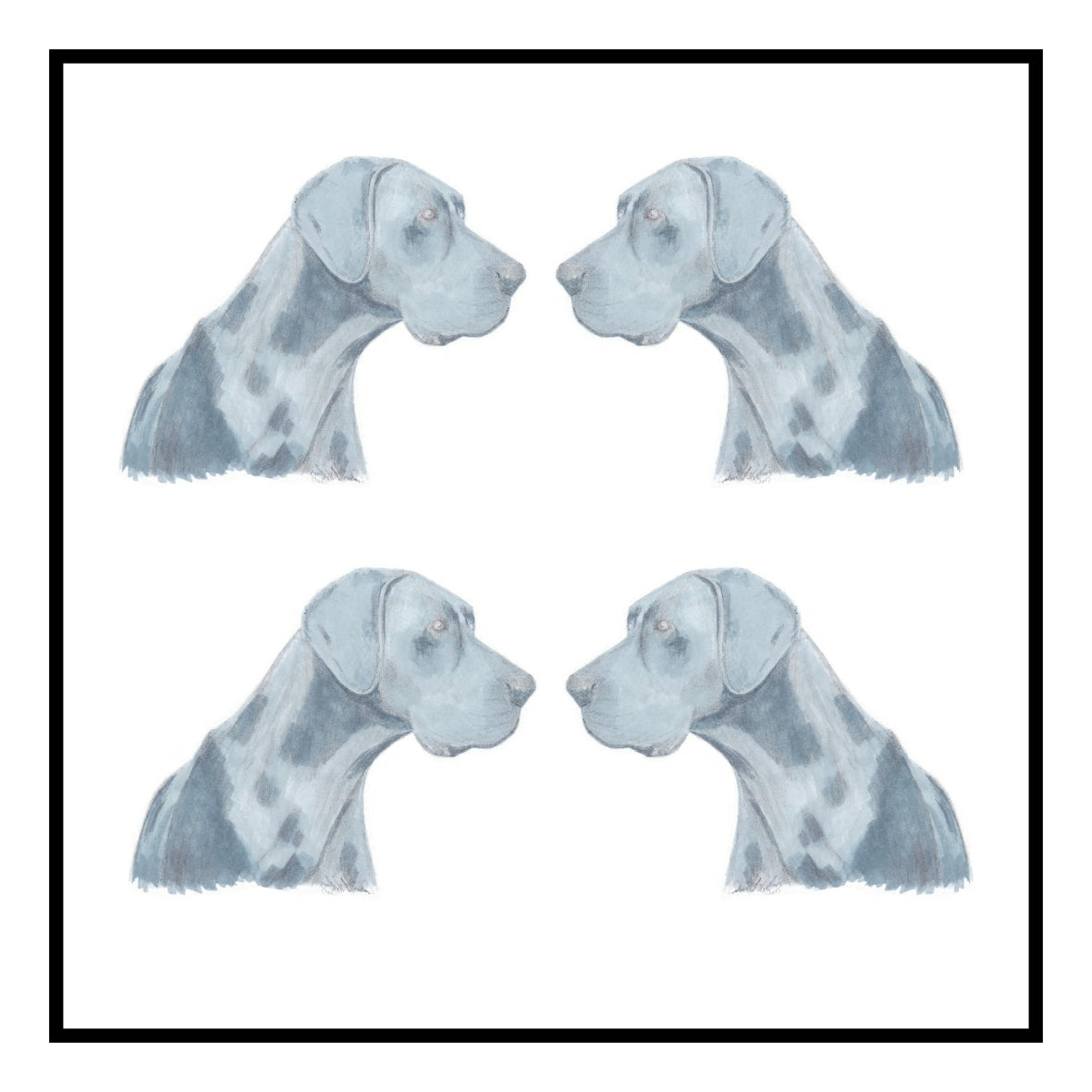 Blue Great Dane Greeting Card Choice of 6 Designs BIRTHDAY, THINKING OF YOU, BLANK