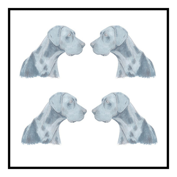 Blue Great Dane Greeting Card Choice of 6 Designs BIRTHDAY, THINKING OF YOU, BLANK