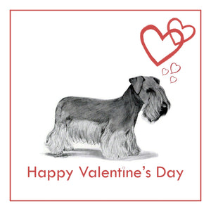 Cesky Terrier Valentine's Day Card PERSONALISATION AVAILABLE