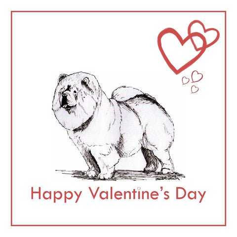 Chow Chow Valentine's Day Card PERSONALISATION AVAILABLE