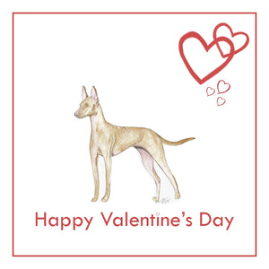 Cirneco dell'Etna Valentine's Day Card PERSONALISATION AVAILABLE