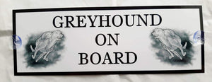 Greyhound On Board Car Sign