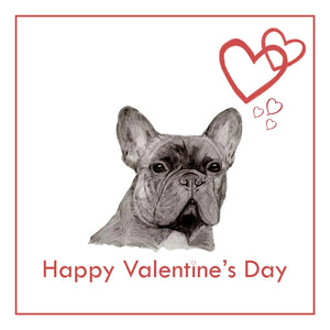 French Bulldog Valentine's Day Card PERSONALISATION AVAILABLE