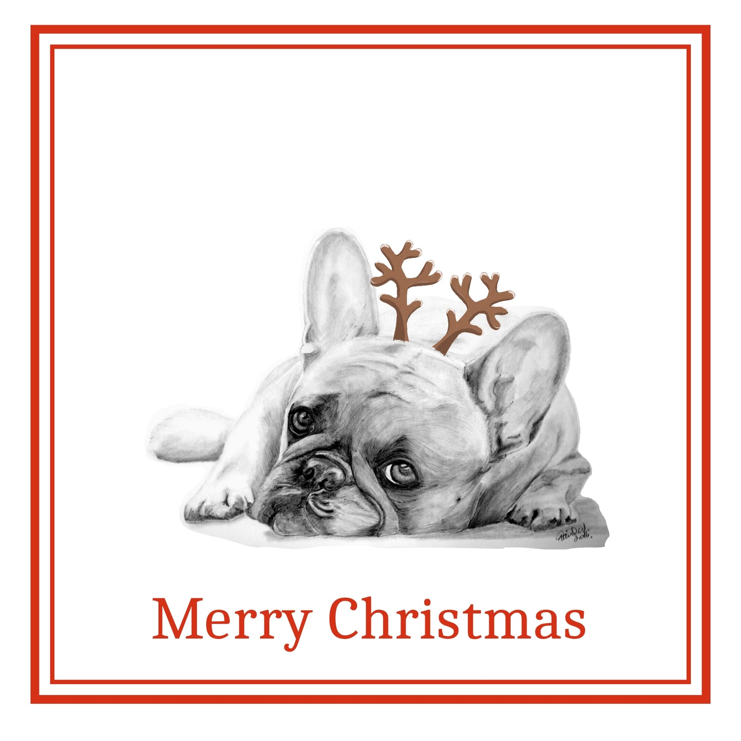 French Bulldog (B) Christmas Card Choice of 3