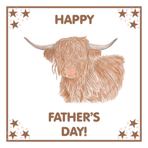 Highland Cow Father's Day Card PERSONALISATION AVAILABLE